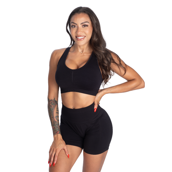 Better Bodies Scrunch Sports Bra - Black V2