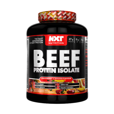 NXT Nutrition Beef Protein Iso 1.8kg+20% Extra Free (selected flavours)