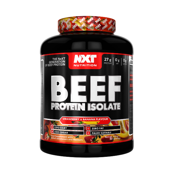 NXT Nutrition Beef Protein Iso 1.8kg+20% Extra Free (selected flavours)
