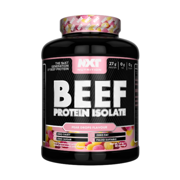 NXT Nutrition Beef Protein Iso 1.8kg+20% Extra Free (selected flavours)
