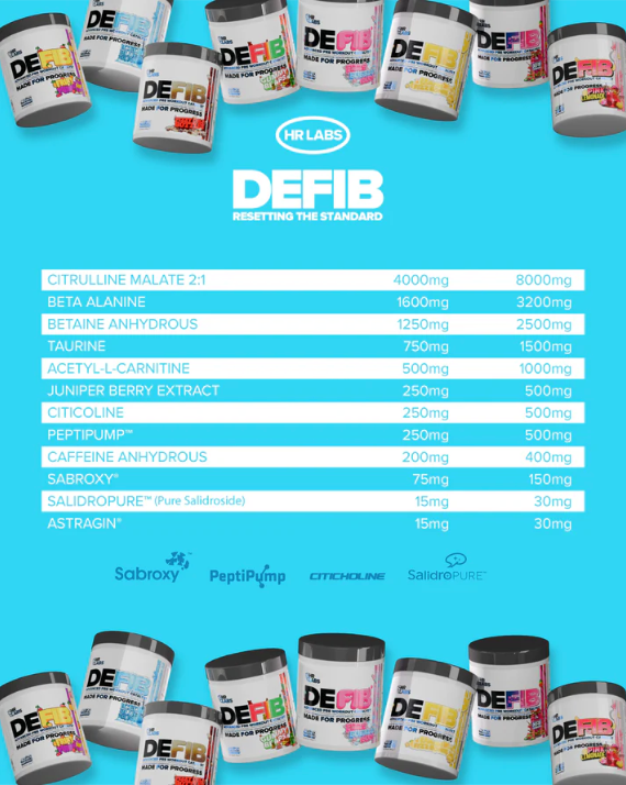 HR Labs DEFIB™ Pre 420g (new formula) + Free shaker