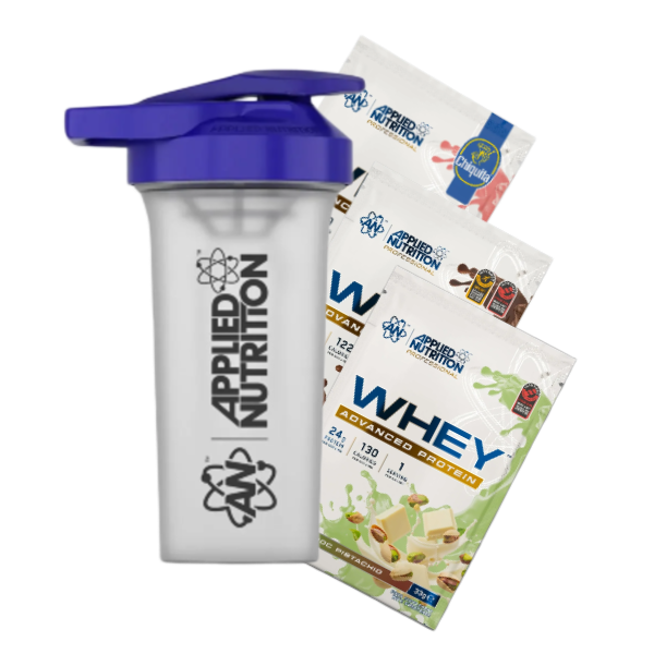 Applied Nutrition Whey Sample Pack + 700ml SHAKER (3 x Samples)