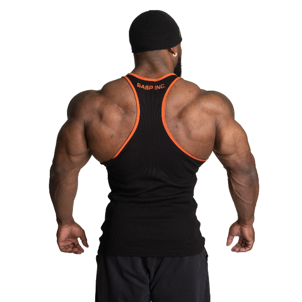 GASP Ribbed T-back - Black/Flame