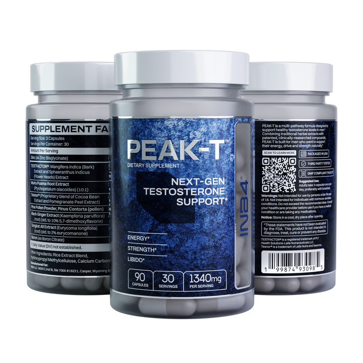 PEAK-T™ - Next-Gen Testosterone Support (90 Capsules) PRE SALE