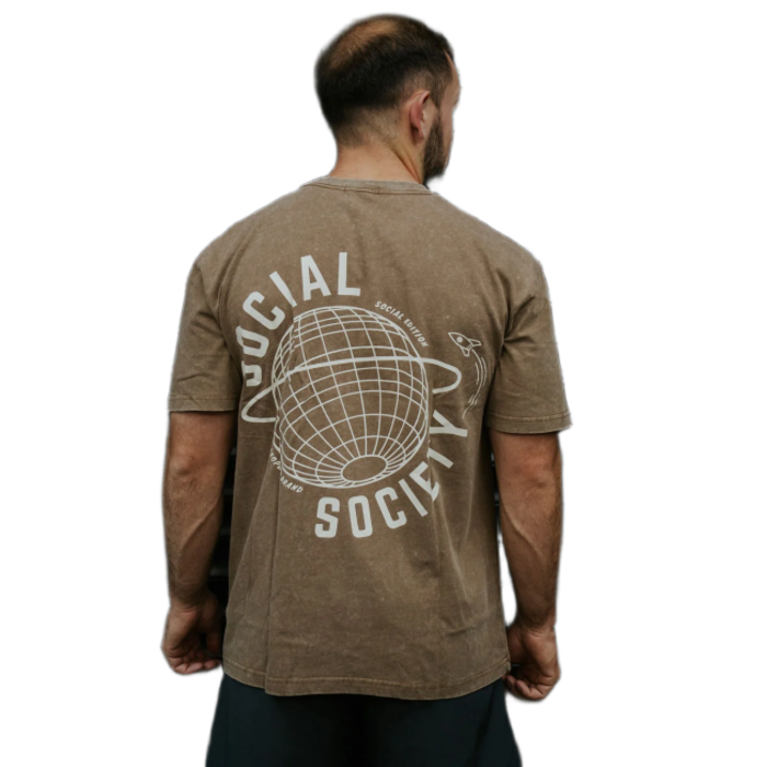 Social Society Stonewashed Oversized Tee