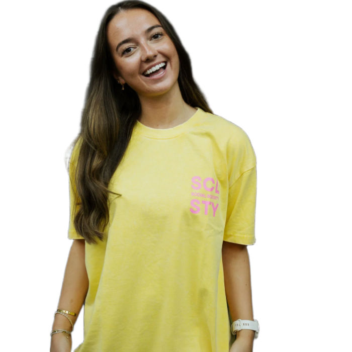 Social Society Stonewashed Oversized Tee