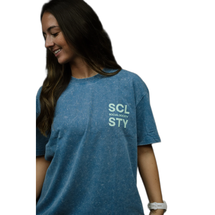 Social Society Stonewashed Oversized Tee