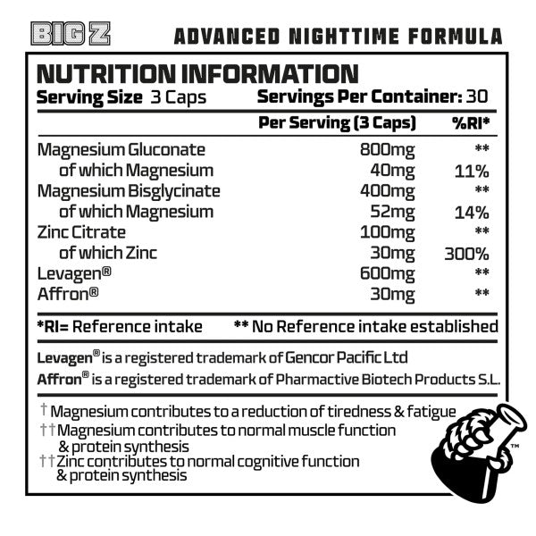 Beast Pharm BIG Z (Advanced Nighttime Formula) - 90 Caps