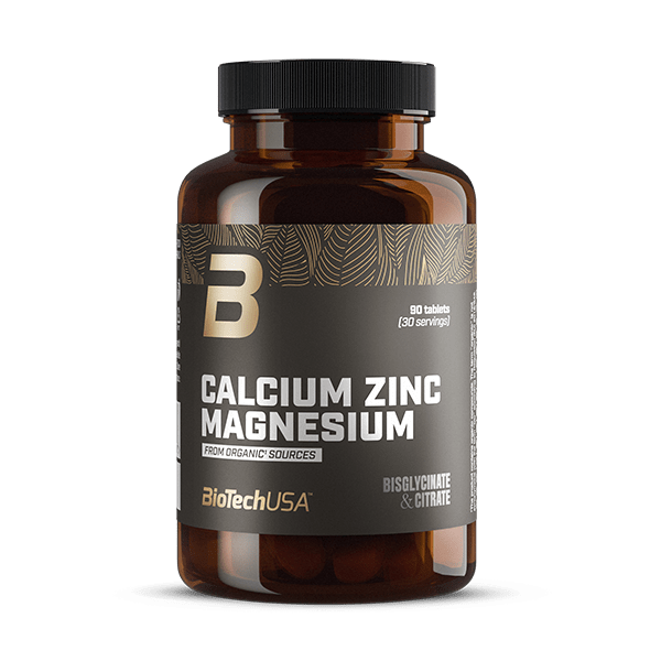 Biotech USA Calcium Zinc Magnesium from Organic Sources 90 Tablets