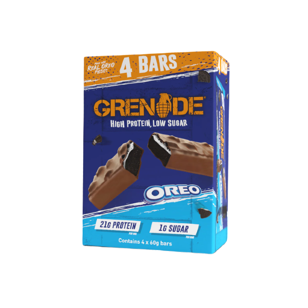Grenade Oreo Flavour Protein Bar 60g - Bundle of 4 bars (Best Before Date: 30/06/2024)
