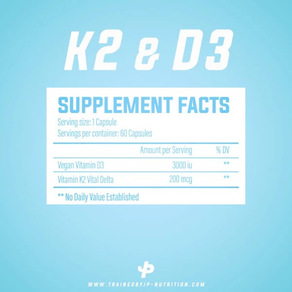 TrainedbyJP TBJP Vitamin D3 + K2