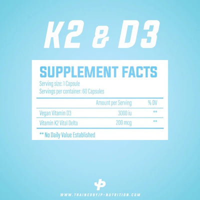 TrainedbyJP Vitamin K2 + D3