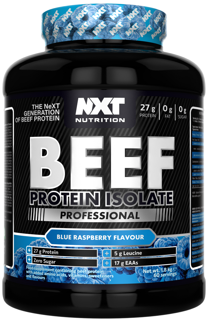 NXT Nutrition Beef Protein Isolate Professional 1.8kg - Blue Raspberry