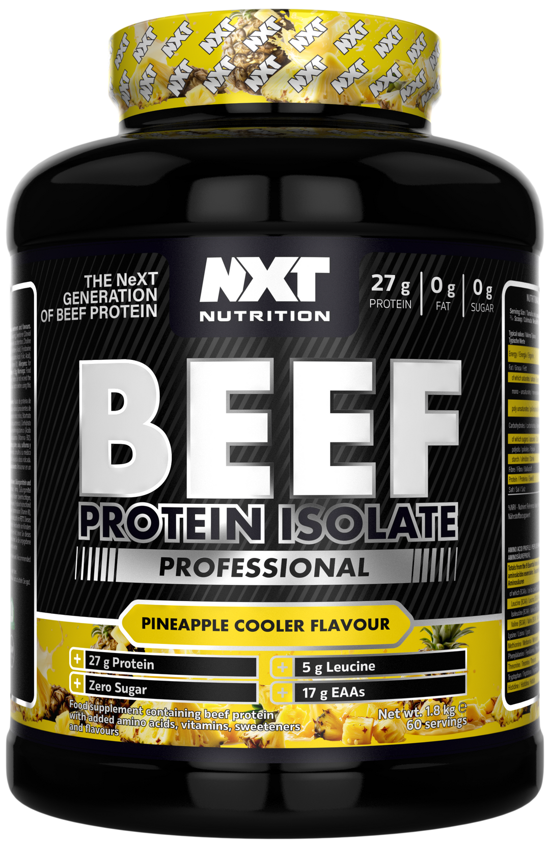 NXT Nutrition Beef Protein Isolate Professional 1.8kg - Pineapple Cooler