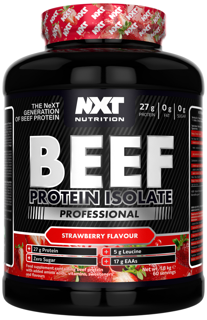 NXT Nutrition Beef Protein Isolate Professional 1.8kg - Strawberry