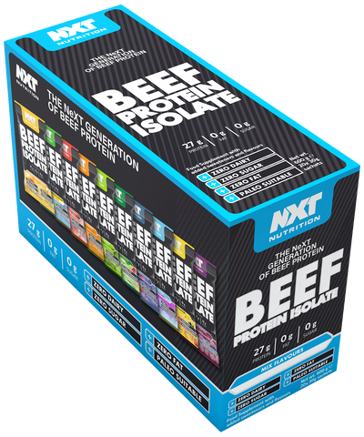 NXT Beef Isolate Sachet Mixed Sample Box (20 x 30g)