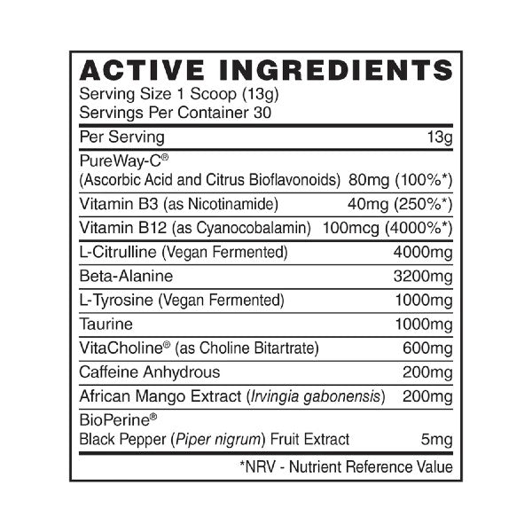 Naughty Boy Energy Pre-Workout 390g