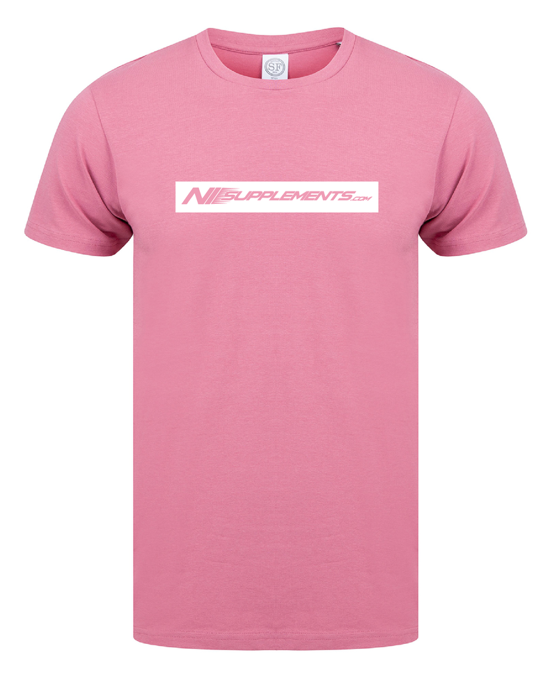 NI Supplements Box Logo T-shirt - Dusty Pink