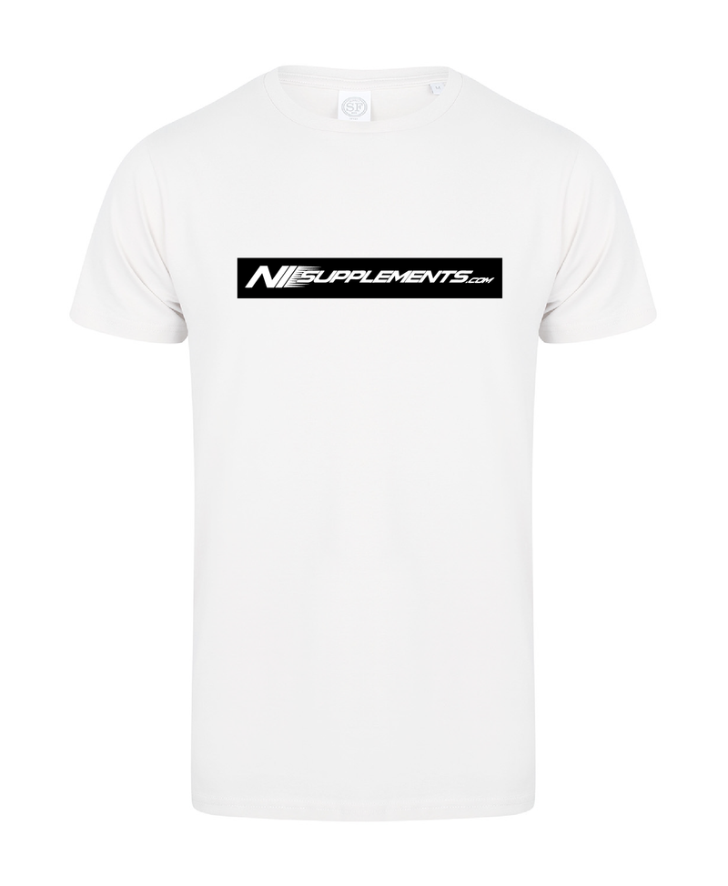 NI Supplements Box logo T Shirt - White