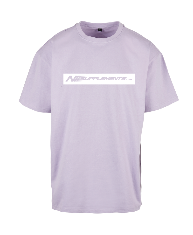 NI Supplements Oversized Box Logo T Shirt - Lilac
