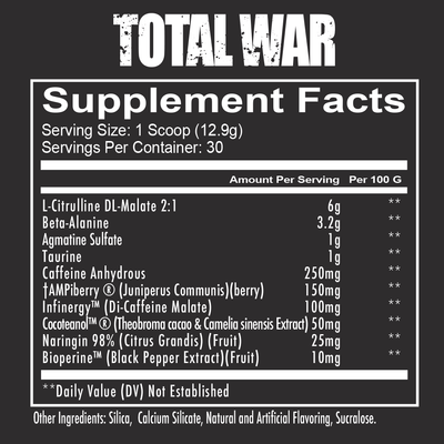 Redcon1 TOTAL WAR - PRE WORKOUT (30 servings)